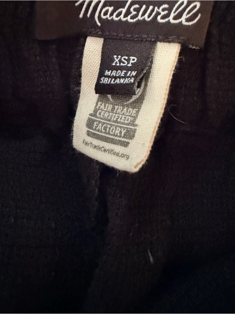 Madewell Black Elastic-Waist Wide-Leg Linen Blend Joggers - Picture 4 of 5
